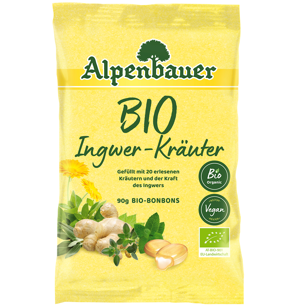 Cukierki z Nadzieniem o Smaku Imbirowo - Ziołowym BIO (4 szt x 90 g)