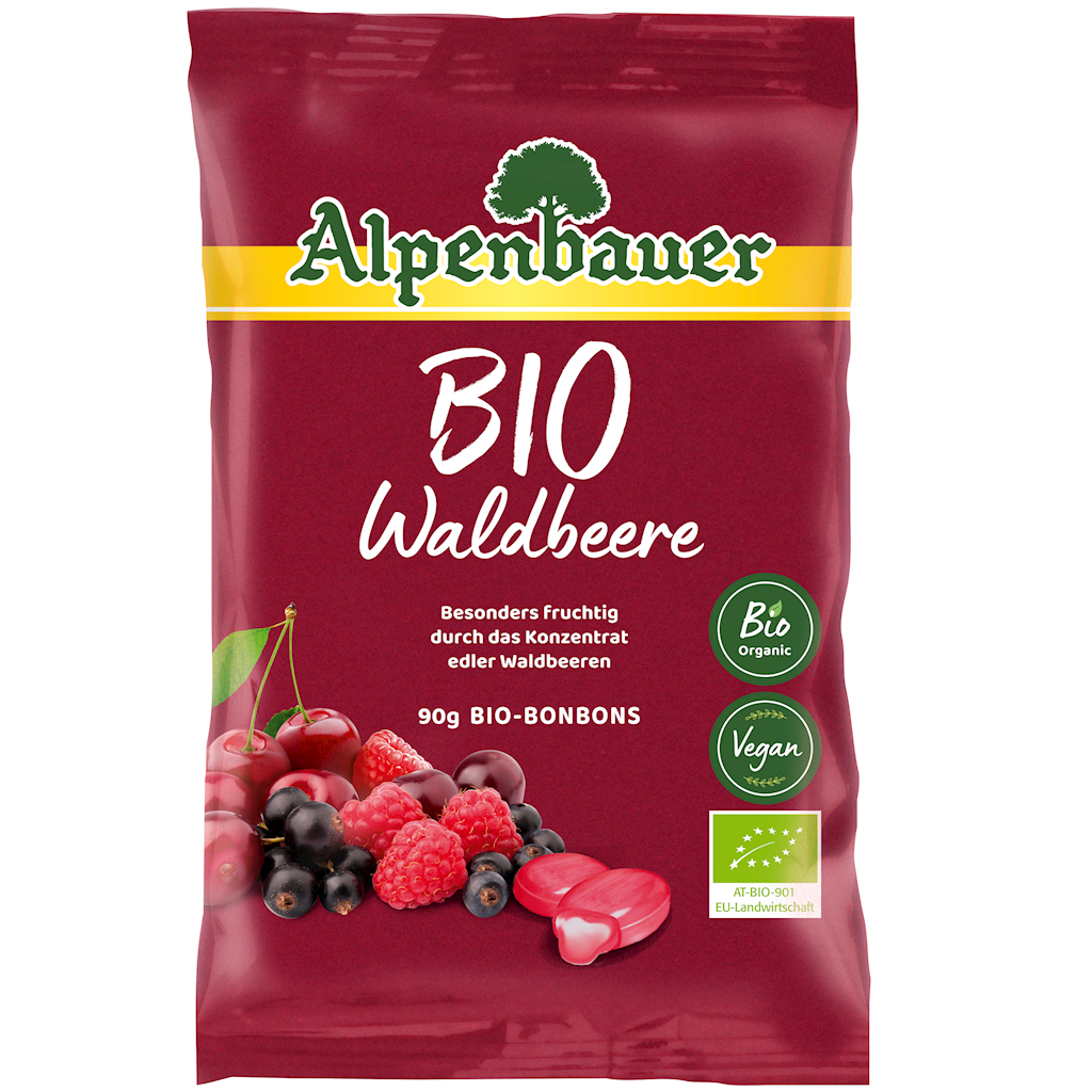 Cukierki z Nadzieniem o Smaku Owoców Leśnych BIO (4 szt x 90 g)