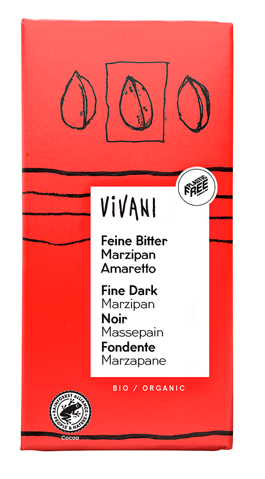 Czekolada Gorzka z Nadzieniem Marcepan - Amaretto BIO (2 szt x 100 g)