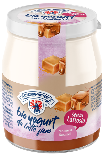 Jogurt Karmelowy z Mleka Siennego Bezglutenowy BIO (Słoik) - Sterzing (3 szt x 150 g)