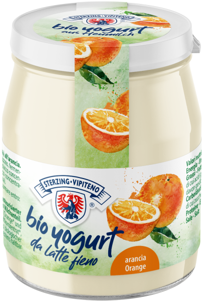 Jogurt Pomarańczowy z Mleka Siennego Bezglutenowy BIO (Słoik) - Sterzing (3 szt x 150 g)