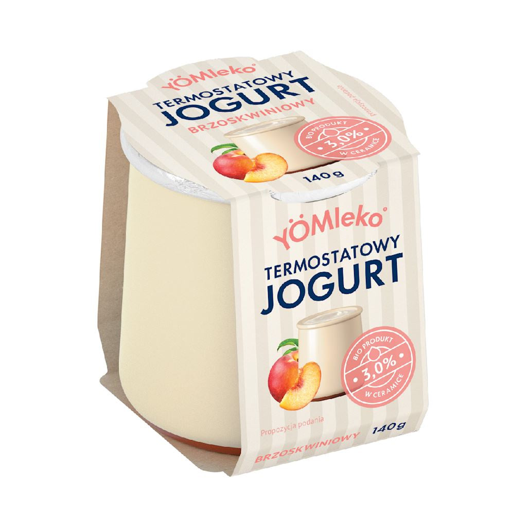 Jogurt Termostatowy Brzoskwiniowy 3 % BIO (3 szt x 140 g)