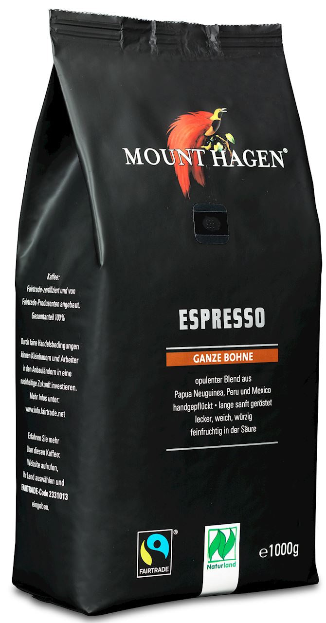 Kawa Ziarnista Arabica 100 % Espresso Fair Trade BIO 1 kg