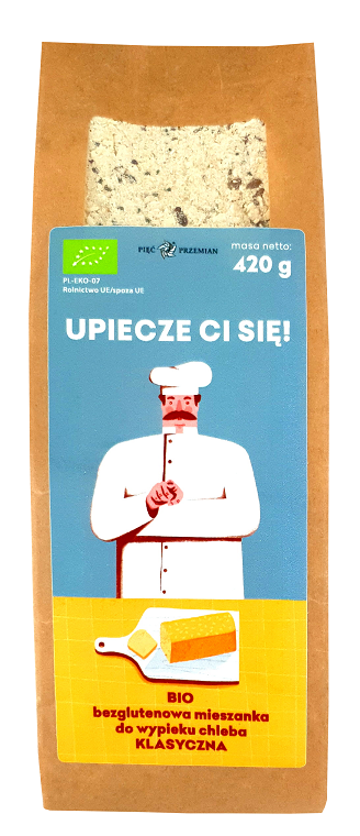 Mieszanka Do Wypieku Chleba Klasyczna Bez Dodatku Cukrów Bezglutenowa BIO (2 szt x 420 g)