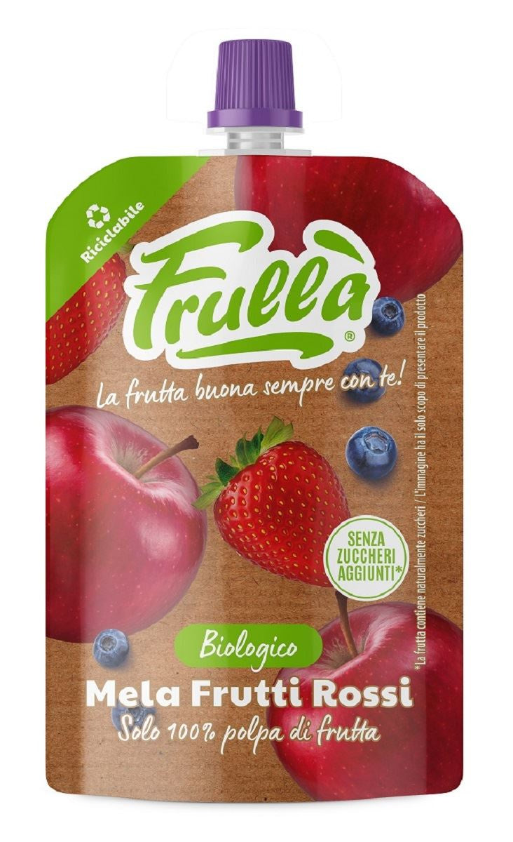 Mus Jabłko - Czerwone Owoce Bez Dodatku Cukrów BIO (6 szt x 100 g)