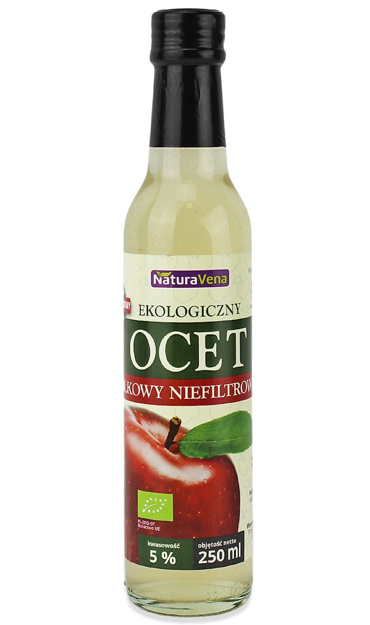 Ocet Jabłkowy 5 % Niefiltrowany BIO (8 szt x 250 ml)
