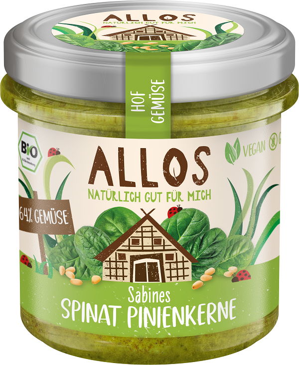 Pasta Warzywna Ze Szpinakiem i Orzeszkami Piniowymi Bezglutenowa BIO (3 szt x 135 g)