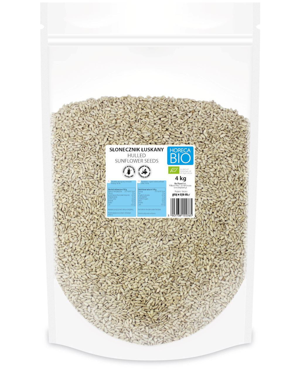 Słonecznik Łuskany Bezglutenowy BIO 4 kg