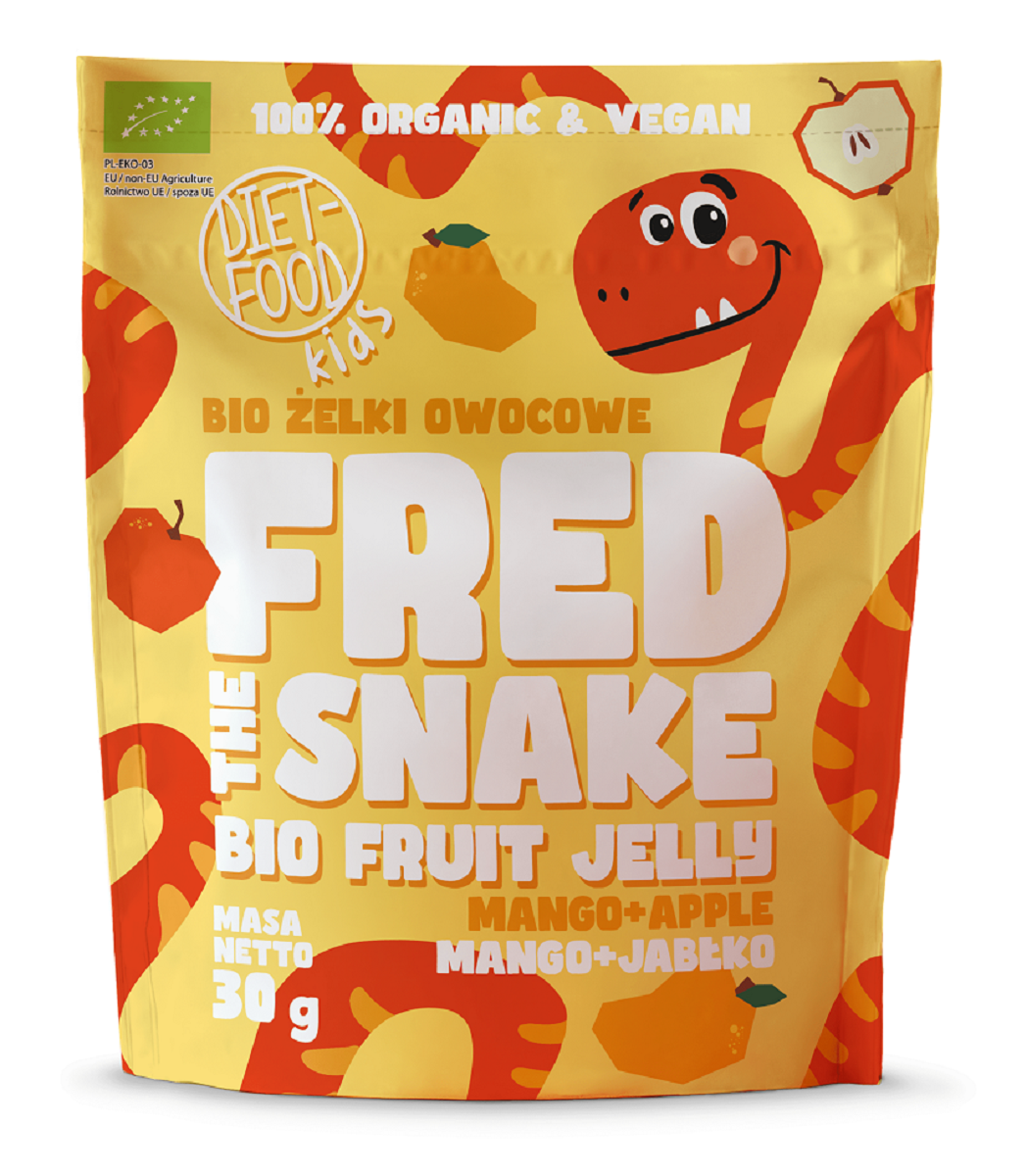 Żelki Mango - Jabłko Bez Żelatyny BIO - Diet (6 szt x 30 g)
