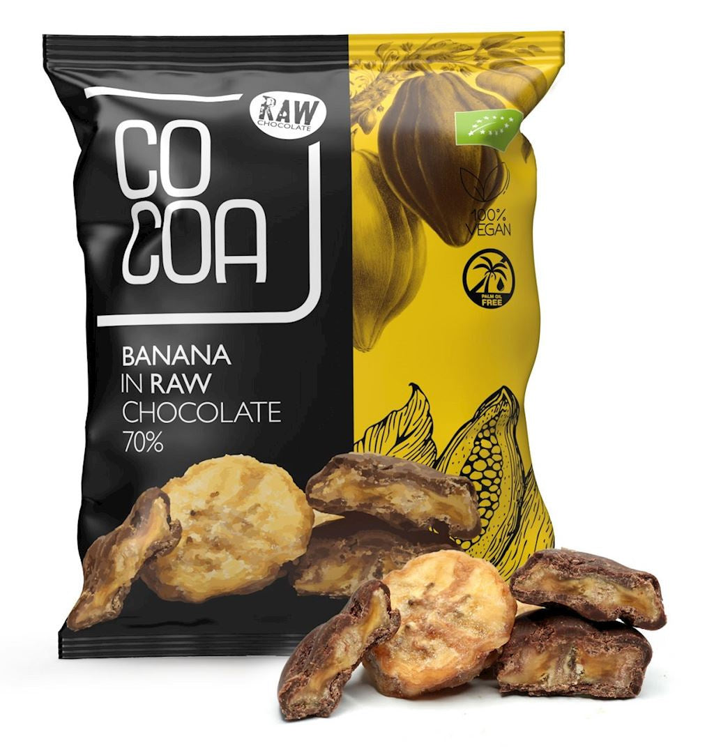 Banany w Czekoladzie Surowej BIO (2 szt x 70 g)