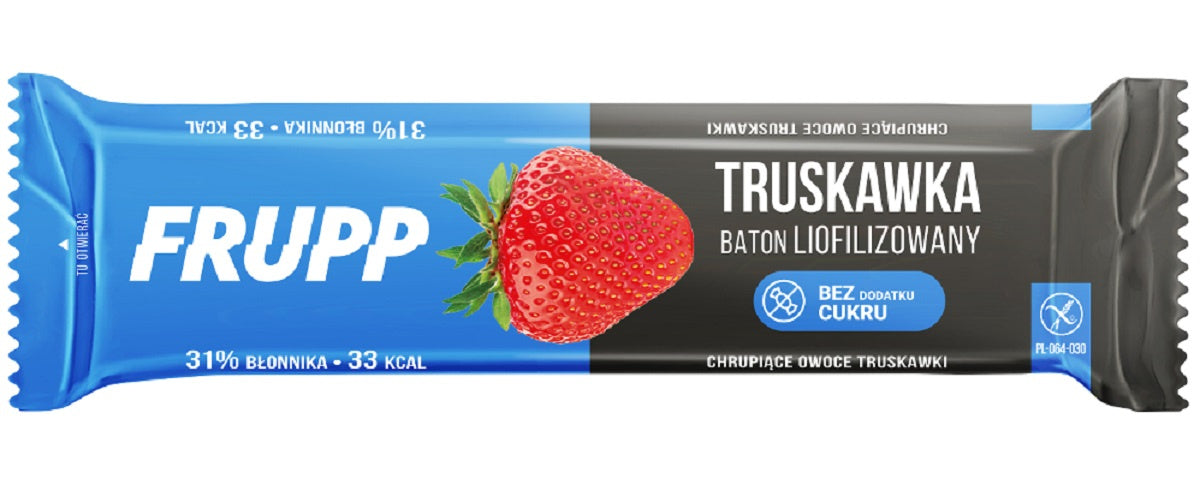 Baton Liofilizowany Truskawkowy Bezglutenowy (10 szt x 10 g)