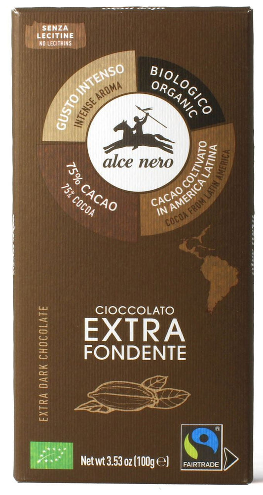 Czekolada Gorzka 75 % Fair Trade Bezglutenowa BIO (2 szt x 100 g)