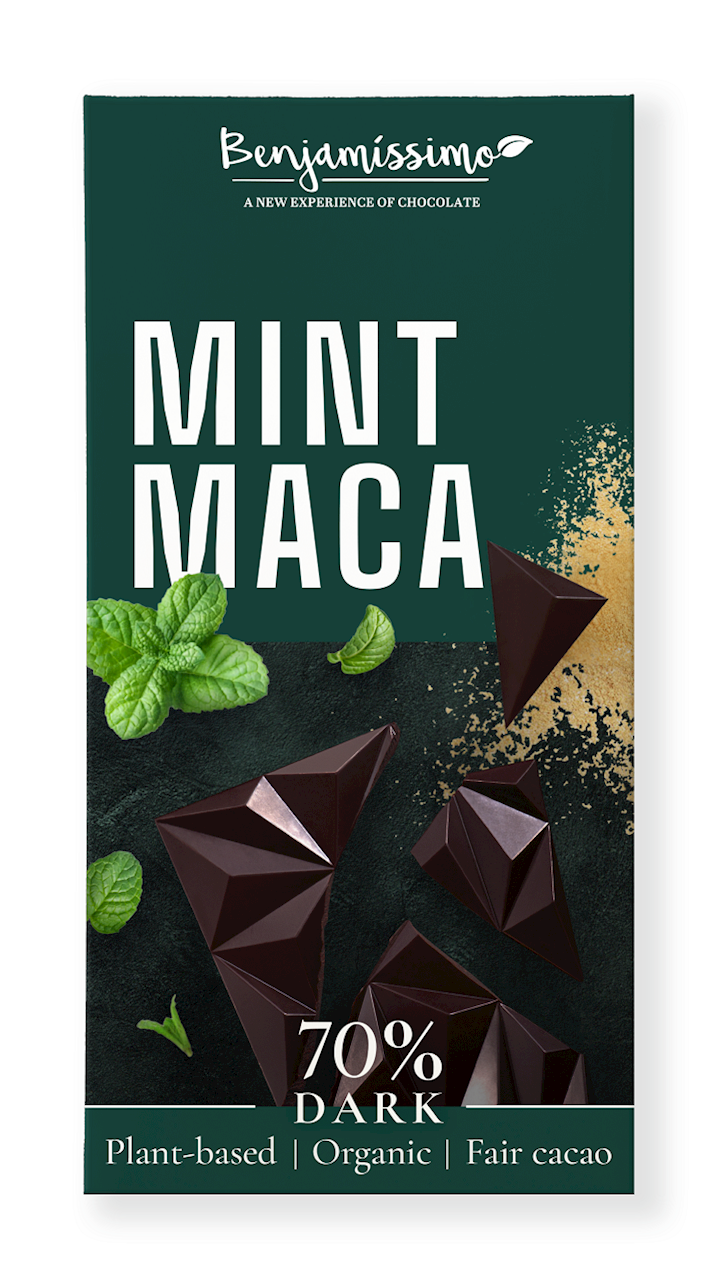 Czekolada Gorzka Maca - Mięta Bezglutenowa BIO 60 g
