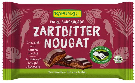 Czekolada Gorzka z Nadzieniem Nugatowym BIO (2 szt x 100 g)