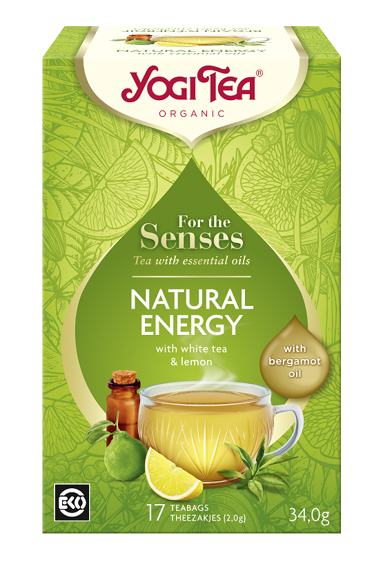 Herbata Biała Dla Zmysłów Naturalna Energia z Ziołami, Olejkiem z Cytryny i z Bergamotki (For The Senses Natural Energy) BIO (17 x 2 g) 34 g