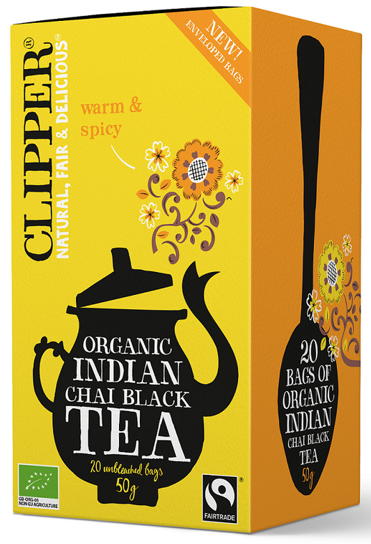 Herbata Czarna Chai z Cynamonem i Goździkami Fair Trade BIO (20 x 2,5 g) (3 szt x 50 g)