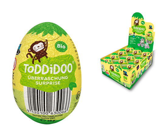 Jajko Niespodzianka Czekoladowe Fair Trade Bezglutenowe BIO (12 szt x 20 g)