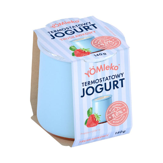 Jogurt Termostatowy Truskawkowy 9 %  BIO (3 szt x 140 g)