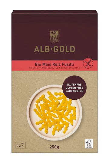 Makaron (Kukurydziano - Ryżowy) Świderki Bezglutenowy BIO  - Alb (3 szt x 250 g)