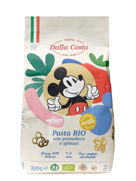 Makaron (Semolinowy Trójkolorowy) Disney Mickey BIO (4 szt x 300 g)