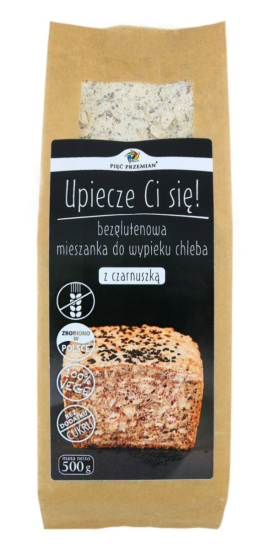 Mieszanka Do Wypieku Chleba z Czarnuszką Bez Dodatku Cukrów Bezglutenowa (2 szt x 500 g)