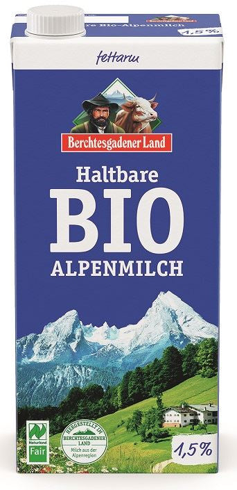 Mleko Alpejskie Uht (Min. 1,5 % Tłuszczu) BIO (3 szt x 1 l)