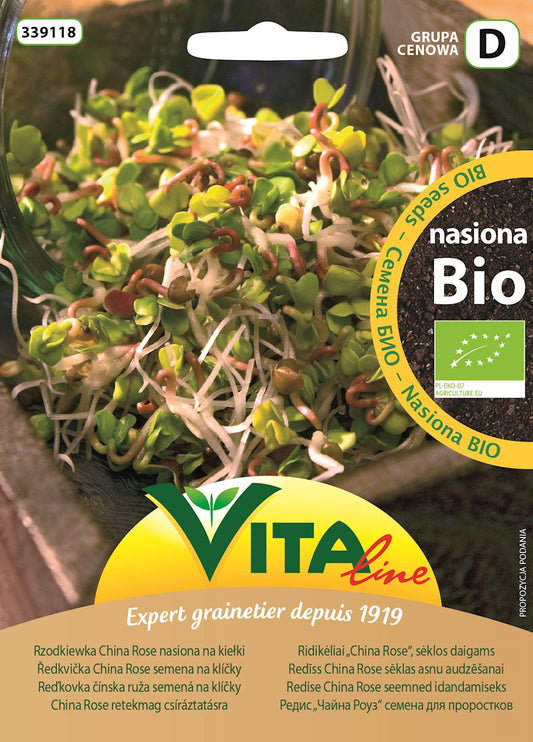 Nasiona Rzodkiewki China Rose BIO Na Kiełki 20 g