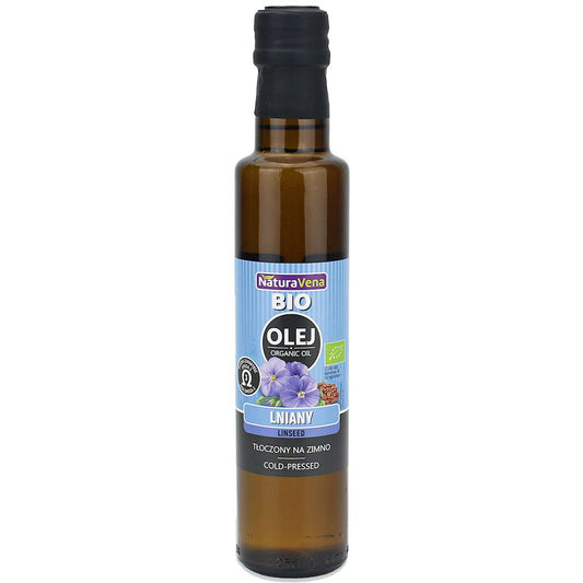 Olej Lniany Tłoczony Na Zimno BIO (3 szt x 250 ml)