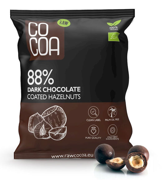 Orzechy Laskowe w Czekoladzie Ciemnej 88 % BIO (2 szt x 70 g)