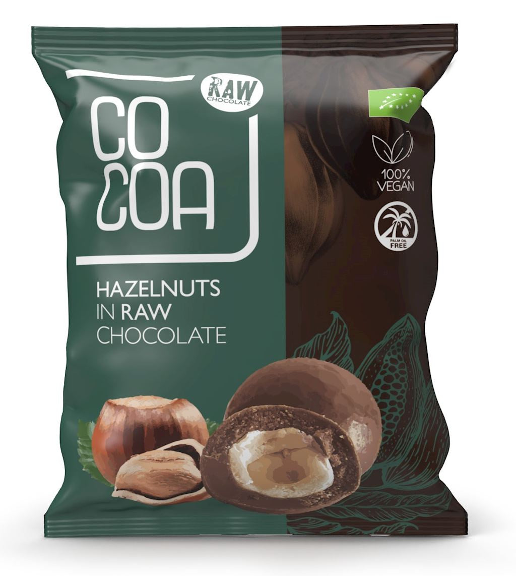 Orzechy Laskowe w Czekoladzie Surowej BIO (2 szt x 70 g)