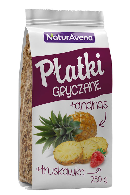 Płatki Gryczane z Ananasem i Truskawką (6 szt x 250 g)