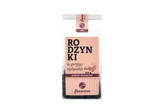 RODZYNKI W GORZKIEJ CZEKOLADZIE BIO (100 g)