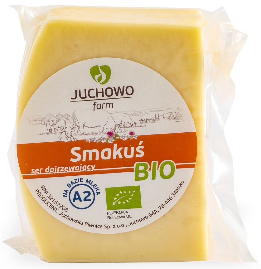 Ser Żółty Dojrzewający Smakuś z Mleka A2 BIO (Około 0,30 kg)