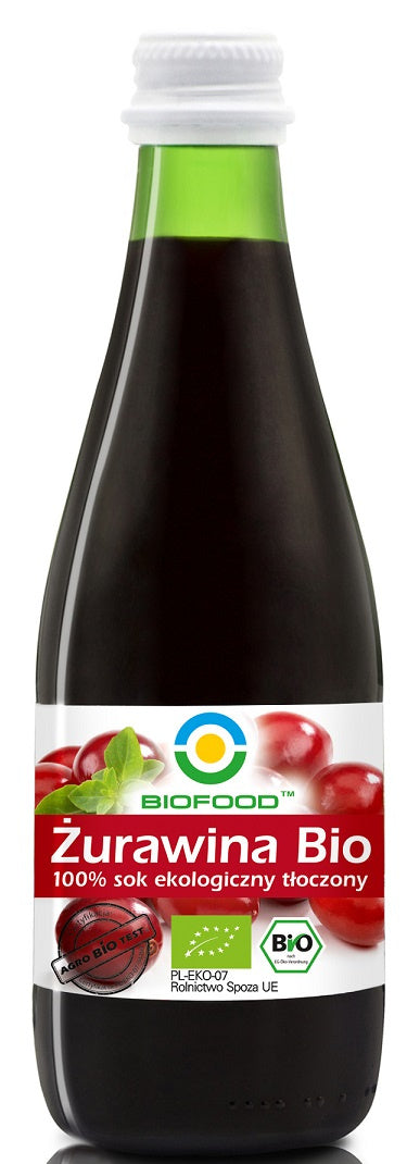 Sok z Żurawiny Nfc Bezglutenowy BIO (2 szt x 300 ml)