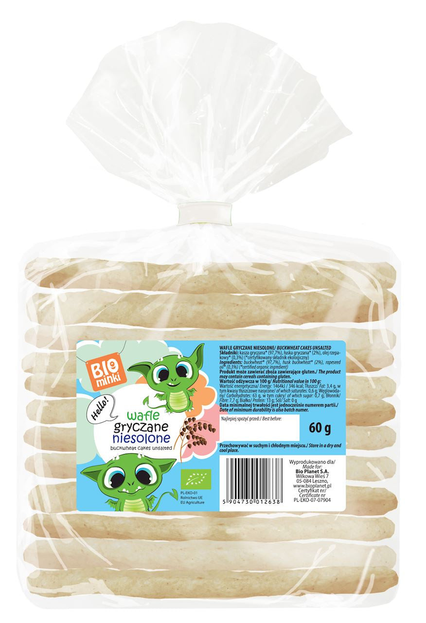 Wafle Gryczane Niesolone BIO (12 szt x 60 g)